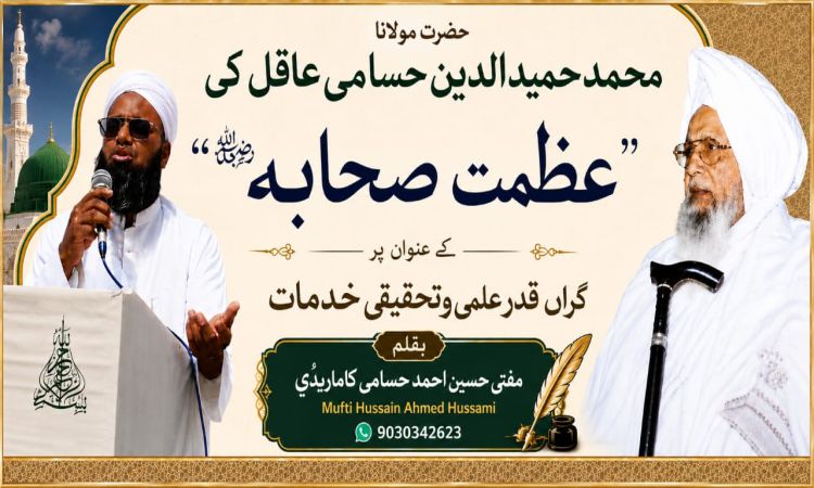 حضرت مولانا محمد حمید الدین حسامی عاقل ؒ  کی (عظمتِ صحابہؓ عنوان پر) گراں قدر خدمات