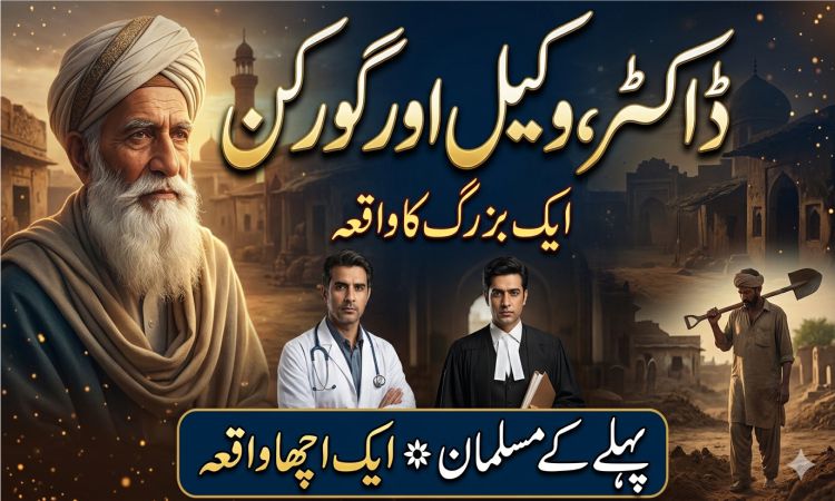 ڈاکٹر، وکیل اور گورکن٭ ایک بزرگ کا واقعہ.  پہلے کے مسلمان ٭ ایک اچھا واقعہ