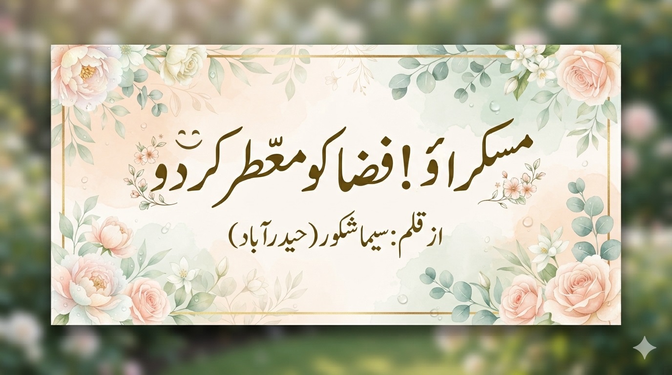 ’’مسکراو! فضا کو معّطر کردو‘‘